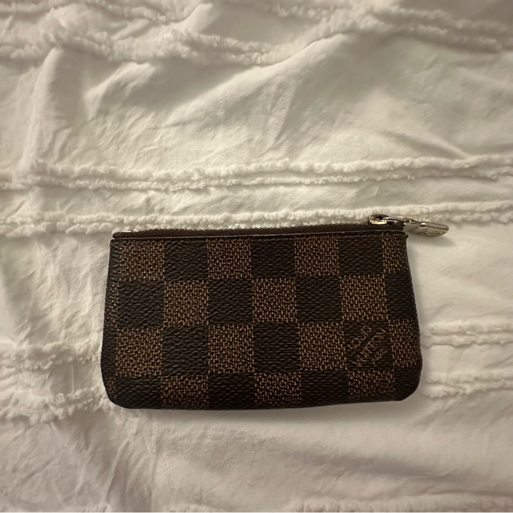 Louis Vuitton Brown and Black Checkered Pouch